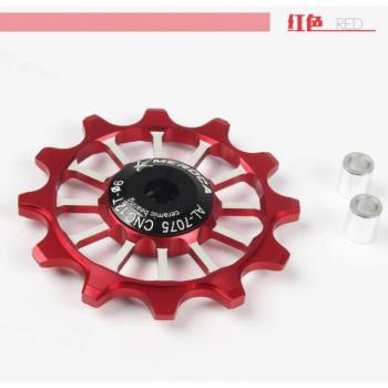 Polea de Cambio de Cerámica 12T para Bicicleta Plegable MTB, Guía de Aleación, Compatible con 11 Velocidades