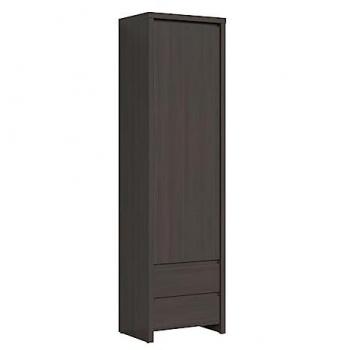 Armadio a 1 anta + 2 cassetti Soren Marrone Scuro 200,5 cm