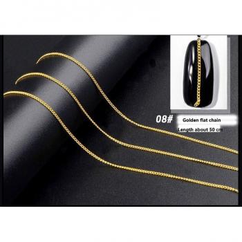 Chaînes pour nail art or et argent 50CM
