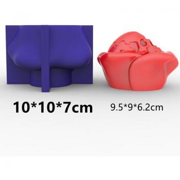 Moule à bougie crâne de démon, silicone, 3 modèles