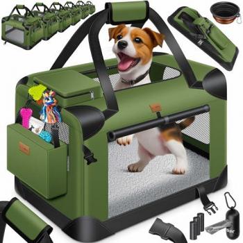 LOVPET Faltbare Transportbox für Hunde und Katzen