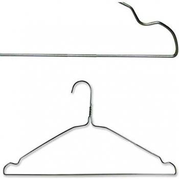 Metall T-Shirt Kleiderbügel 40 cm mit Schnitzereien 100 Stück