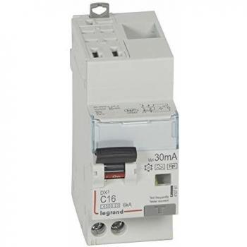 Legrand 410761 Disjoncteur différentiel DX³ 4500 arrivée haute automatique départ bas à vis U+N 230V 16A type F 30mA 2 modules