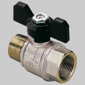 Valvola A Sfera Passaggio Totale (M-F) Mod. Tornado – 3/4 DN20 PN30, Leva Farfalla all’Alluminio