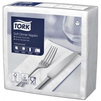 Tork Soft Dinner Servetten 3-laags 39x39cm Wit 100st