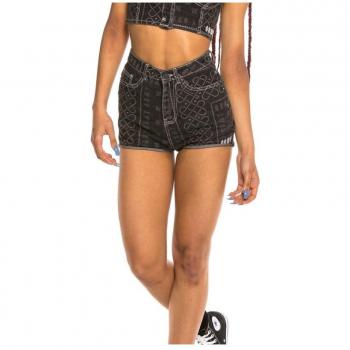 Chic Shorts Grimey Carnitas en Denim Negro