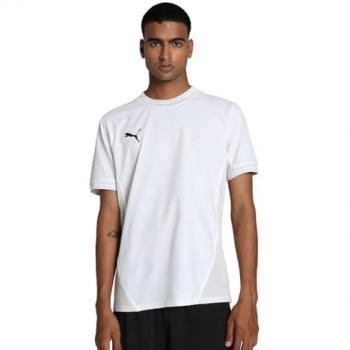 PUMA TeamFinal Athletic Tee – Dual‑Tone White/Black with Grey Accent