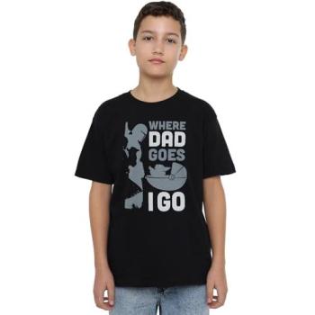 Mini Star Wars Explorer Tee: “Dad’s Journey, I Follow” – Black, 5‑6