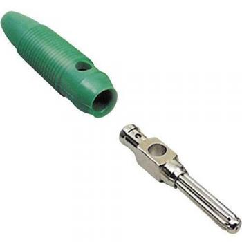 TRU COMPONENTS Büschelstecker Stecker, gerade Stift-Ø: 4 mm Grün 100 St
