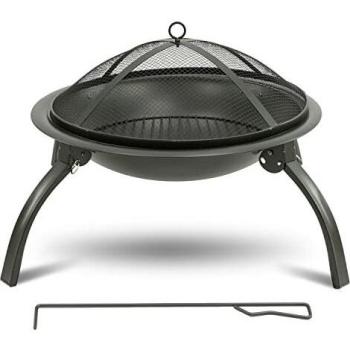Riscaldatore Esterno Maxxgarden 56 cm – Brasero Barbecue con Protezione Scintille