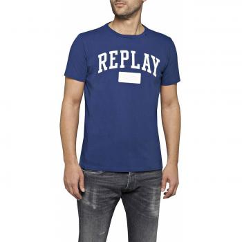 Replay Herren T-Shirt M3874 .000.22662, Blau, Größe M