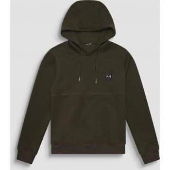 Sudadera Negra de Estilo Relajado con Logo Metálico