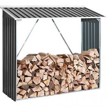 Tepro Kaminholzregal 182 x 74 x 162,5 cm anthrazit Holzregal Holzunterstand
