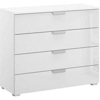 RAUCH ORIAS Schubkastenkommode (weiß, Hochglanz) – 93 cm × 81 cm × 42 cm