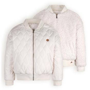 Pearled Winterjas Meisje – Reversibel & Verbergde Capuchon Ivoor