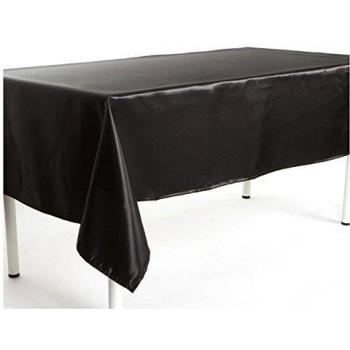 Nappe satin noir 240 cm rectangulaire