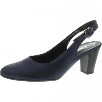 Damen Pumps Gabor Comfort 82.260‑66 – Veloursleder, Dunkelblau Metallic, Innensohle aus Leder, 5 ½