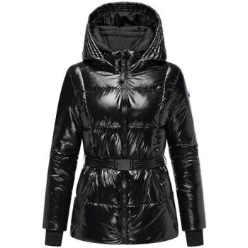 NAVAHOO Steppjacke „Eisglanz 14“ – Damen, Größe M (38), schwarz, Nylon‑Obermaterial, Polyester‑Innenfutter