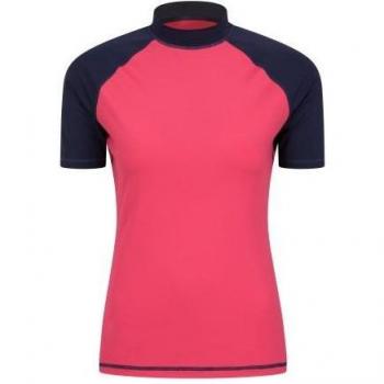 Korallenroter Damen Rashguard mit Sonnenschutz