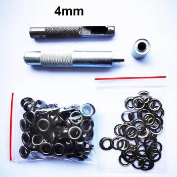 Ojales Metálicos 4-20mm Niñil Negro para Ropa Zapatos Bolsas Cinturón