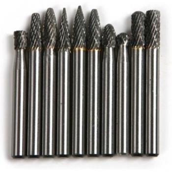 Juego de brocas de carburo sólido, 10 piezas, vástago de 6MM