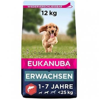 Eukanuba Trockenfutter Lachs & Gerste für kleine und mittelgroße Rassen