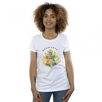 White Hogwarts School Logo T‑Shirt – Female