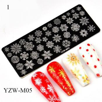 Festive Snowflake Nail Stamping Templates
