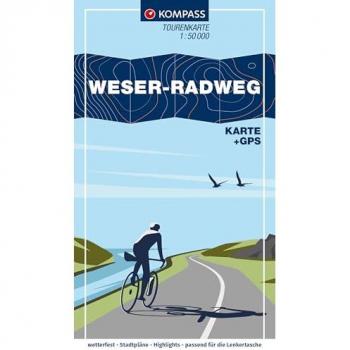 KOMPASS Fahrrad-Tourenkarte Weser-Radweg 1:50.000