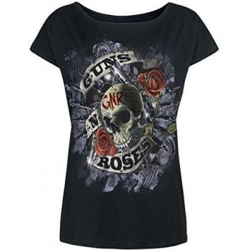 Camiseta Negra Guns N' Roses Firepower para Mujer L, 100% algodón