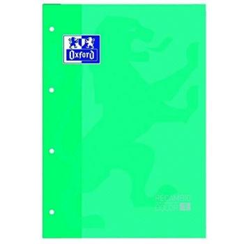 RECAMBIO A4 4 TALADROS 80H CUADRO 5MM OXFORD ICE MINT