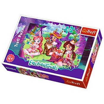Puzzle Trefl 60 pièces Enchantimals – Multicolore, Carton