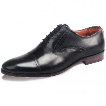 DESAI Herren Business Oxford Schnürhalbschuhe Schwarz 45 EU
