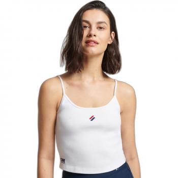 Débardeur bretelles blanc femme Superdry Code Essentiel