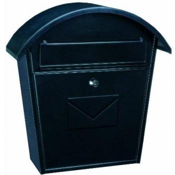 High‑Capacity A4 Black Steel Post Box – Jesolo