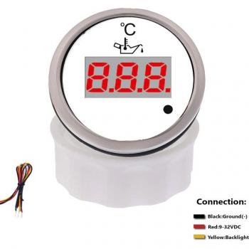 52mm Oil Temperature Sensor Gauge 50-150°C with Alarm