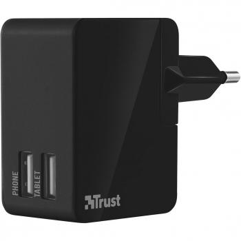 Viaggio Trust Carica 2USB Nero