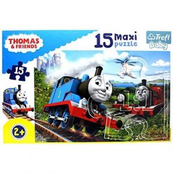 Trefl 14283: Thomas & Friends Schnellfahrtspielzeug – 15 Teil Puzzle für 2‑jährige Kinder