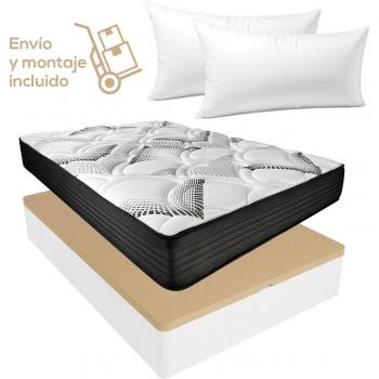Canapé Abatible Ort 105×190 cm con Colchón Eco Box Reversible – Almohadas de Regalo