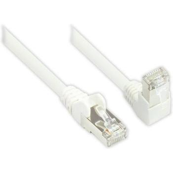 Varia WiFi‑Patchkabel Cat 6 S/FTP PiMF, 5 m, weiß, 90°‑Knick