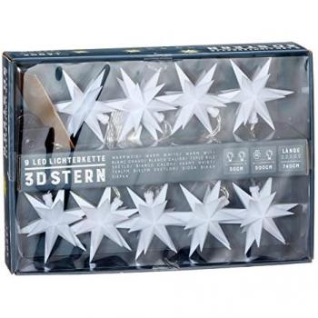 3D Sternen Lichterkette 240 cm
