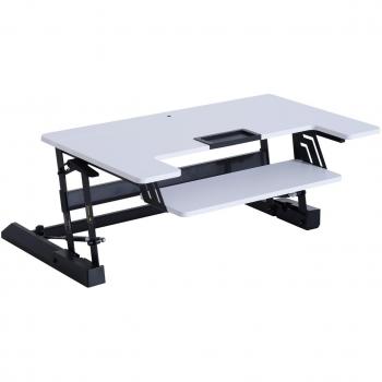 Homcom® Verstellbarer Tischaufsatz für Computer, Schwarz/Weiß, 93x61,5x16,5-41,5cm