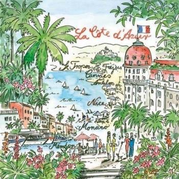 Exquisite Papierservietten 33x33cm Côte d’Azur