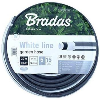 Bradas Gartenschlauch WHITE LINE 1/2, silber/weiß, 20 m