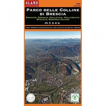 Parco delle colline di Brescia. Bovezzo, Brescia, Cellatica, Collebeato, Rezzato, Rodengo Saiano. Carta escursionistica 1:25.000
