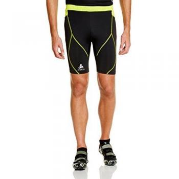 Cuissard Odlo Fury, Homme, Noir/Vert Punch, FR : L