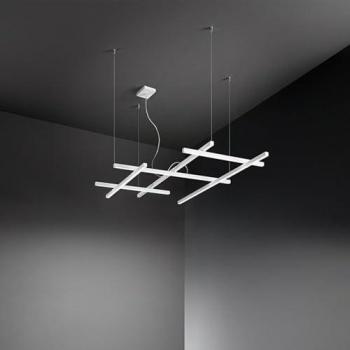 Lampadario Sospeso Moderno Net Bianco