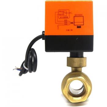 2-Way Electric Brass Ball Valve DN32 AC220V