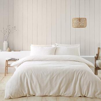 Brushed Cotton Stripe Duvet Cover & Pillowcase Set