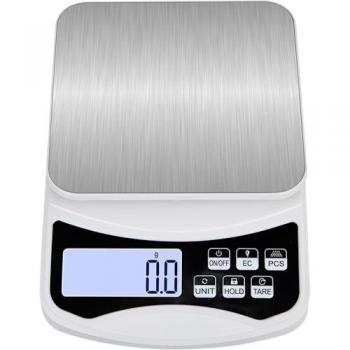 Balance Digitale de Cuisine 5 kg, précision 0,1 g, fonction tare – Blanc